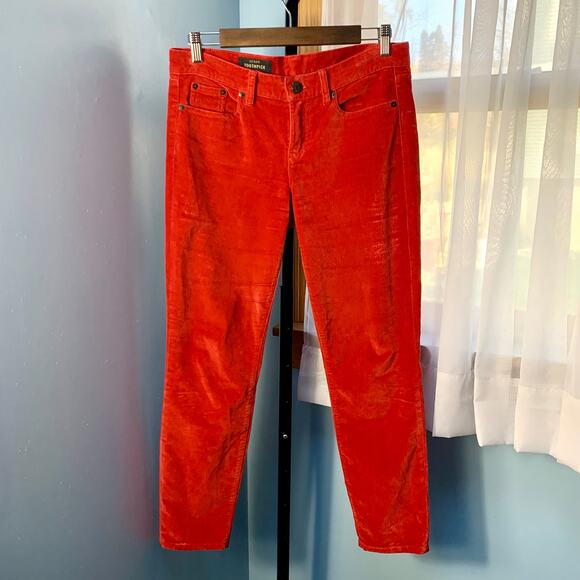 J. Crew Red Velvet Toothpick Jeans Size 28 - Picture 2 of 8